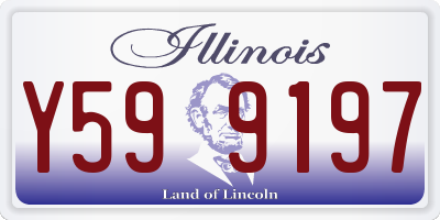 IL license plate Y599197