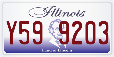 IL license plate Y599203