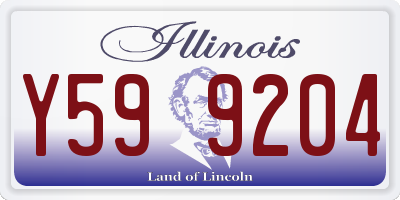 IL license plate Y599204