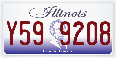IL license plate Y599208