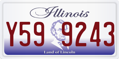IL license plate Y599243