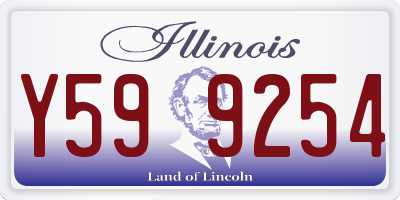 IL license plate Y599254