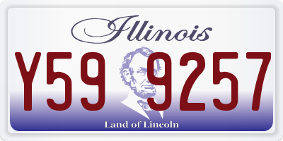 IL license plate Y599257