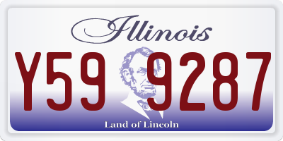 IL license plate Y599287