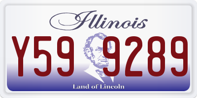 IL license plate Y599289