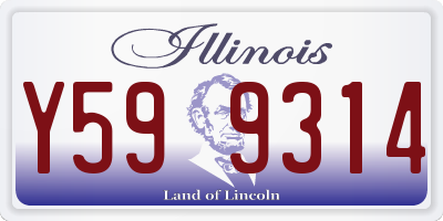 IL license plate Y599314