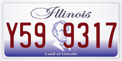 IL license plate Y599317
