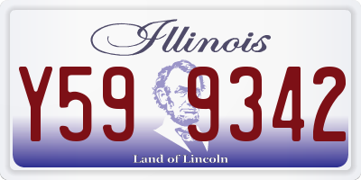 IL license plate Y599342