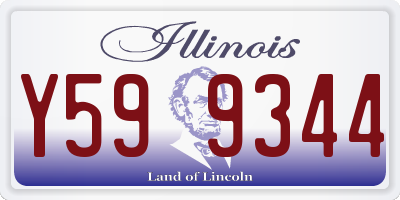 IL license plate Y599344