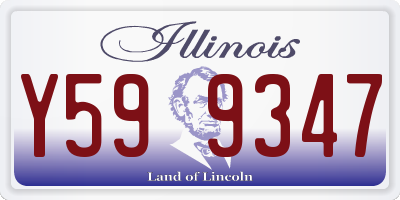 IL license plate Y599347