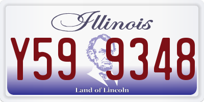 IL license plate Y599348
