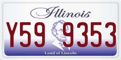IL license plate Y599353