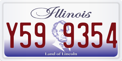 IL license plate Y599354