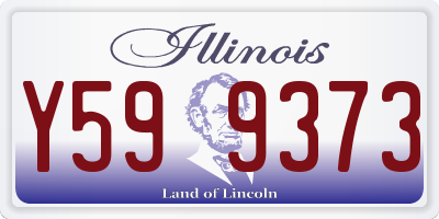 IL license plate Y599373