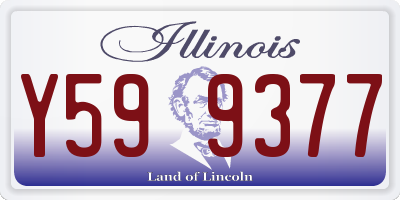 IL license plate Y599377