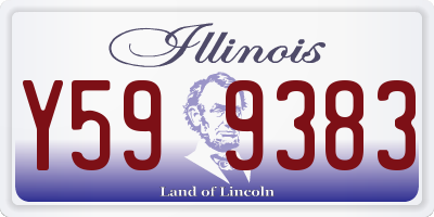 IL license plate Y599383