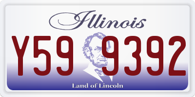 IL license plate Y599392