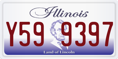 IL license plate Y599397