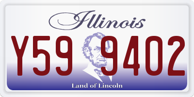 IL license plate Y599402