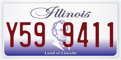IL license plate Y599411