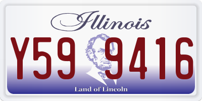 IL license plate Y599416