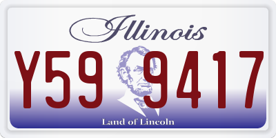 IL license plate Y599417