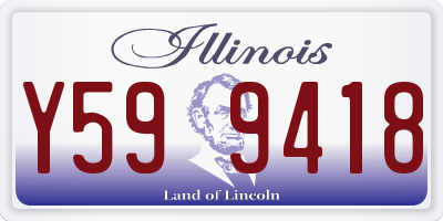 IL license plate Y599418