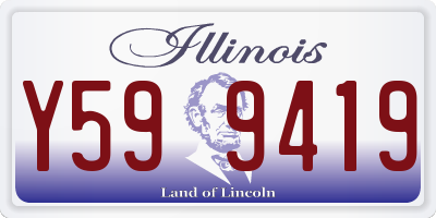IL license plate Y599419