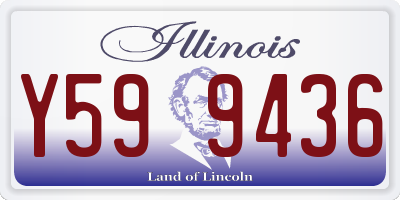 IL license plate Y599436