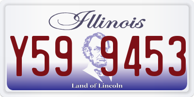 IL license plate Y599453