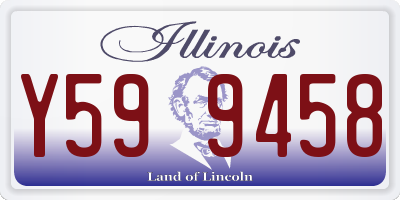 IL license plate Y599458