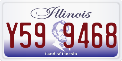 IL license plate Y599468