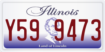IL license plate Y599473