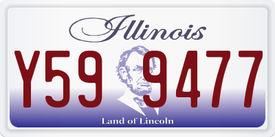 IL license plate Y599477