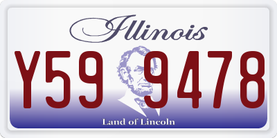 IL license plate Y599478