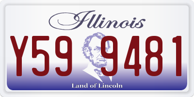 IL license plate Y599481