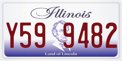 IL license plate Y599482