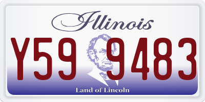 IL license plate Y599483