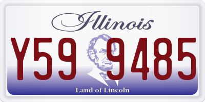 IL license plate Y599485