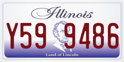 IL license plate Y599486