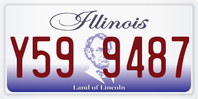 IL license plate Y599487