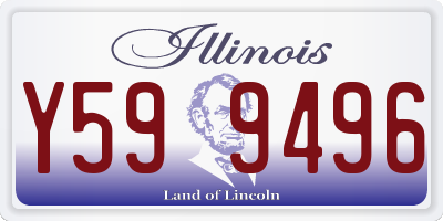 IL license plate Y599496
