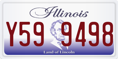 IL license plate Y599498