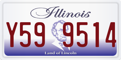 IL license plate Y599514