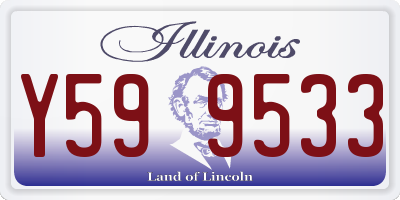 IL license plate Y599533