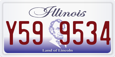 IL license plate Y599534