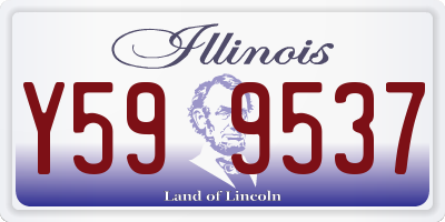 IL license plate Y599537