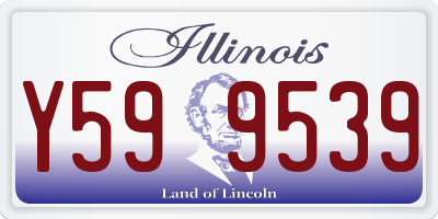 IL license plate Y599539