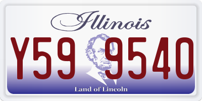 IL license plate Y599540