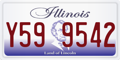 IL license plate Y599542